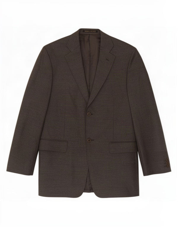 Marks & Spencer Mens 2 Button Blazer Jacket UK 42 Large Grey New Wool