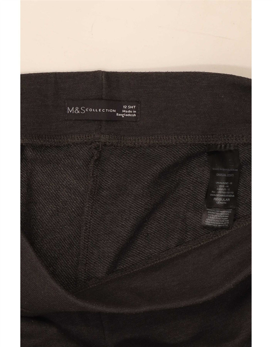 Pantaloni da tuta da donna Marks & Spencer UK 12 Cotone grigio medio