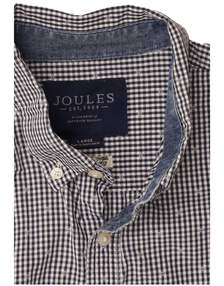 Camicia da uomo Joules grande a quadretti blu navy