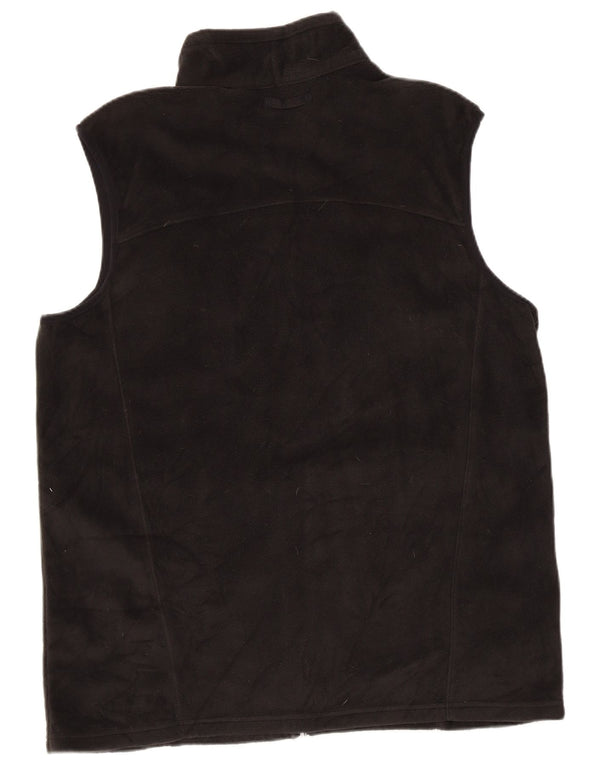 Gilet in pile da uomo Eddie Bauer UK 40 grande poliestere nero