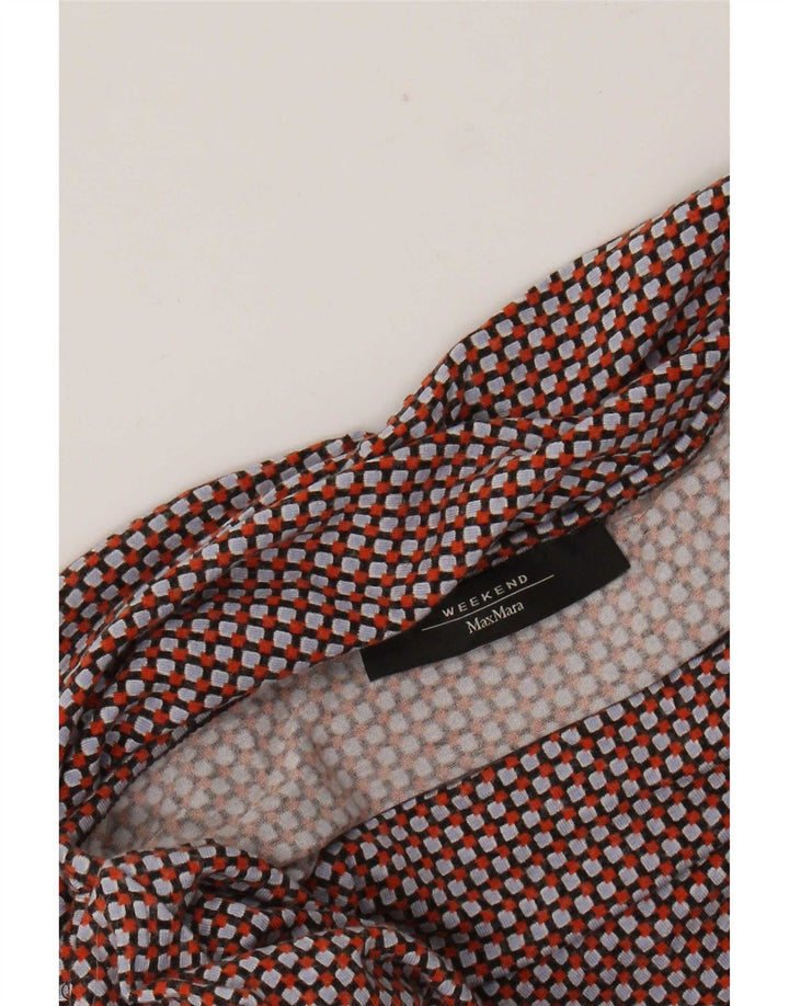 Max Mara Camicetta da fine settimana da donna Top UK 14 Medio multicolore geometrico