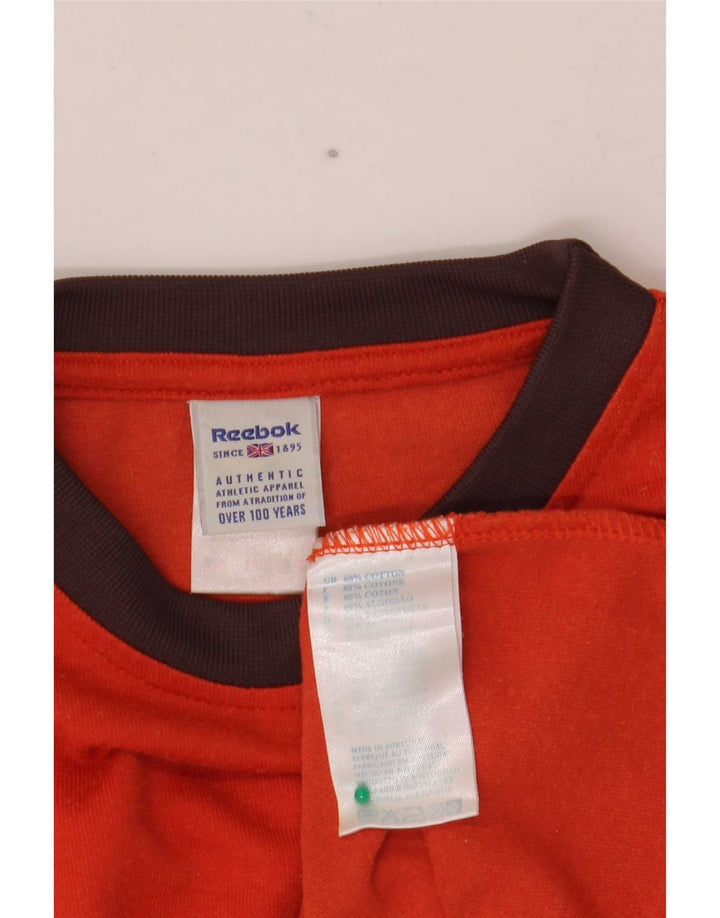 T-shirt Reebok da uomo Top Large in cotone arancione