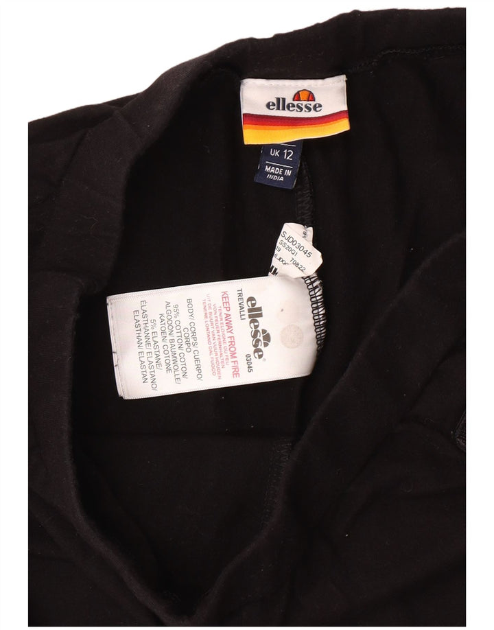 ELLESSE Leggings grafici da donna UK 12 Cotone nero medio