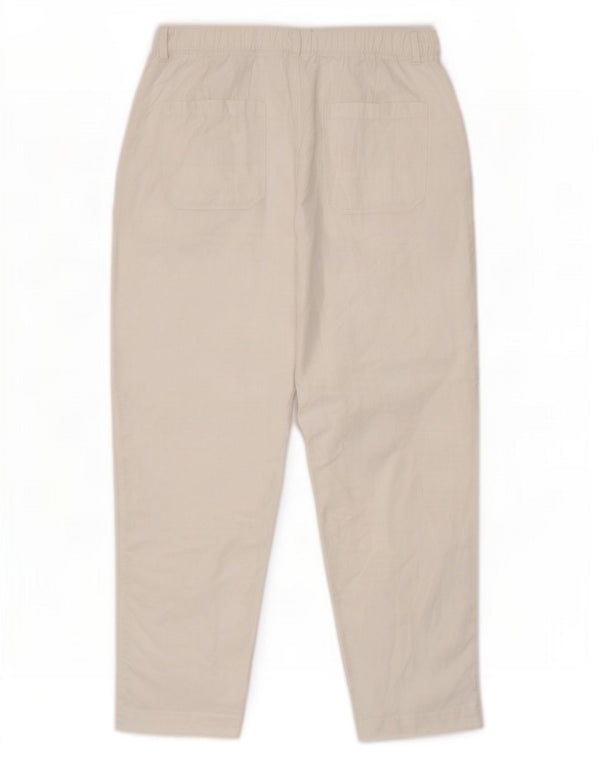 Pantaloni casual affusolati da donna Marks & Spencer UK 14 Large W30 L26 Bianco