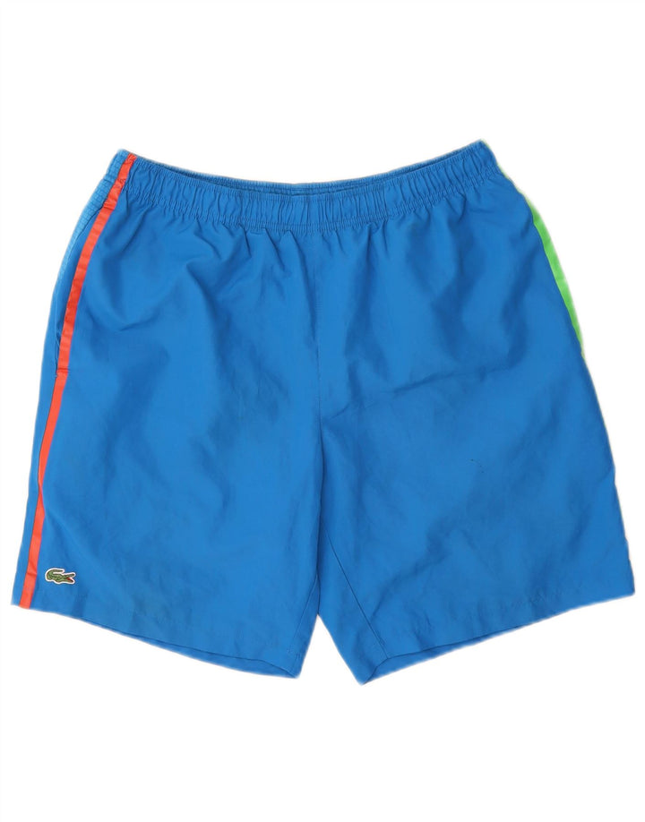 Pantaloncini sportivi da uomo Lacoste taglia 4 poliestere blu medio