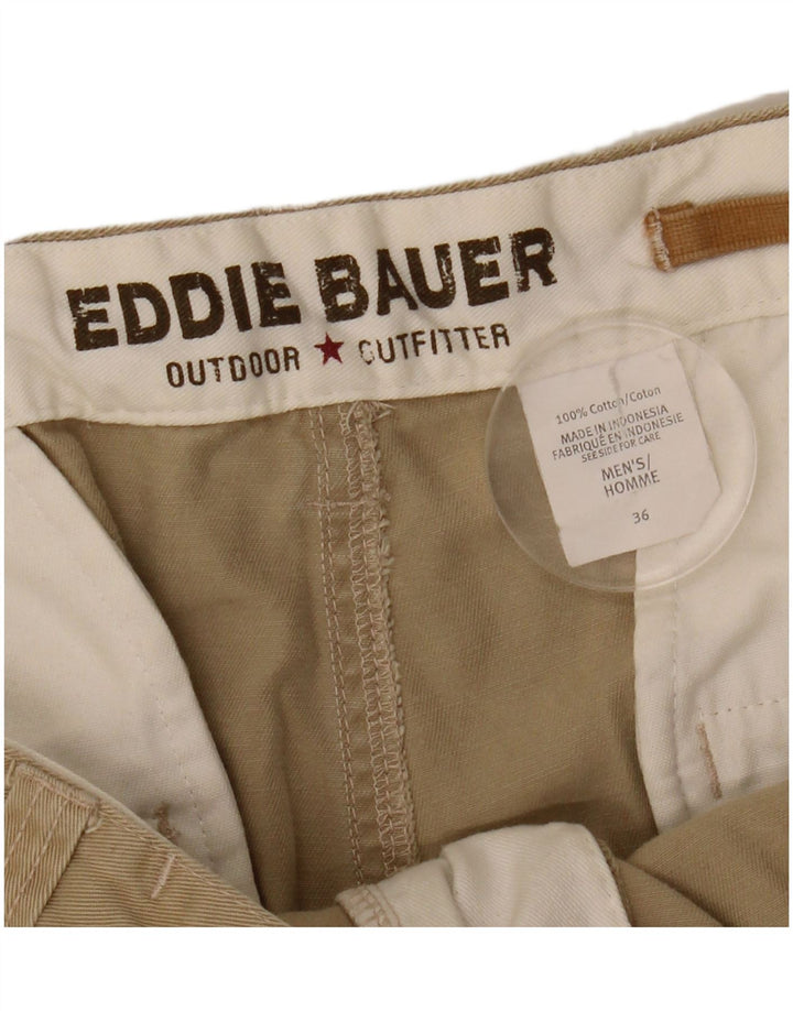 Pantaloncini chino con ancoraggio da uomo EDDIE BAUER W36 Large in cotone beige