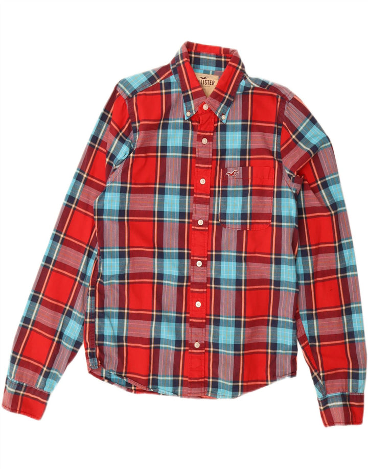 Camicia da uomo HOLLISTER in cotone a quadri rossi grandi