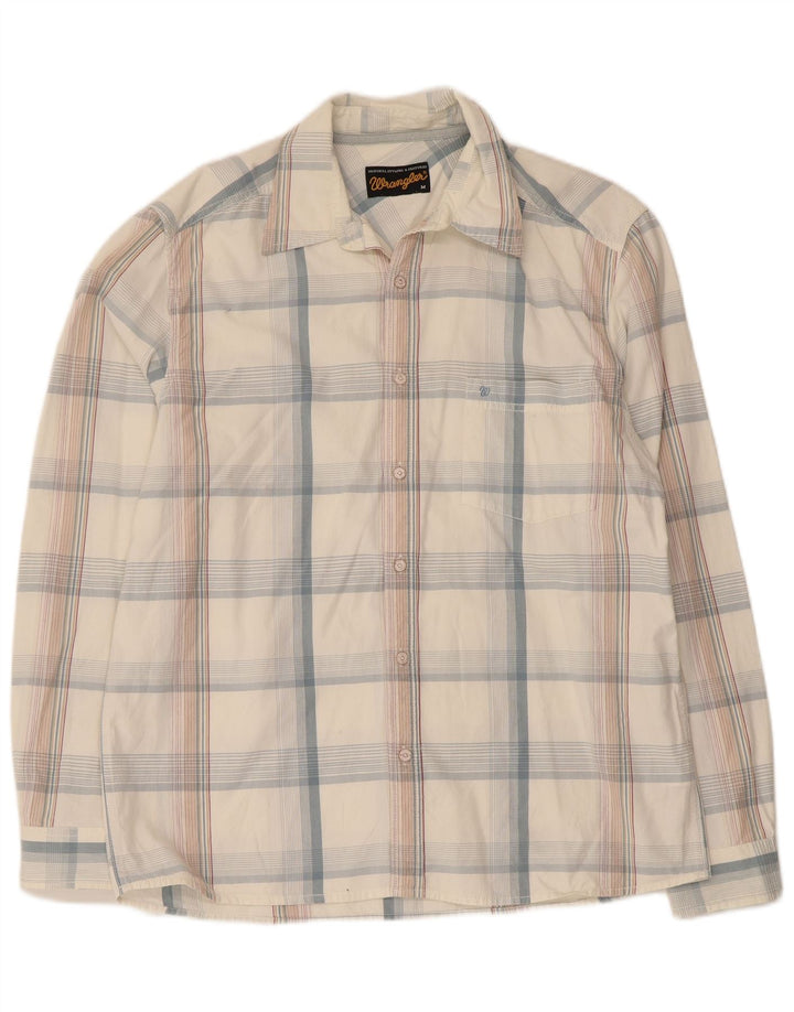 Camicia da uomo Wrangler in cotone a quadri bianco medio