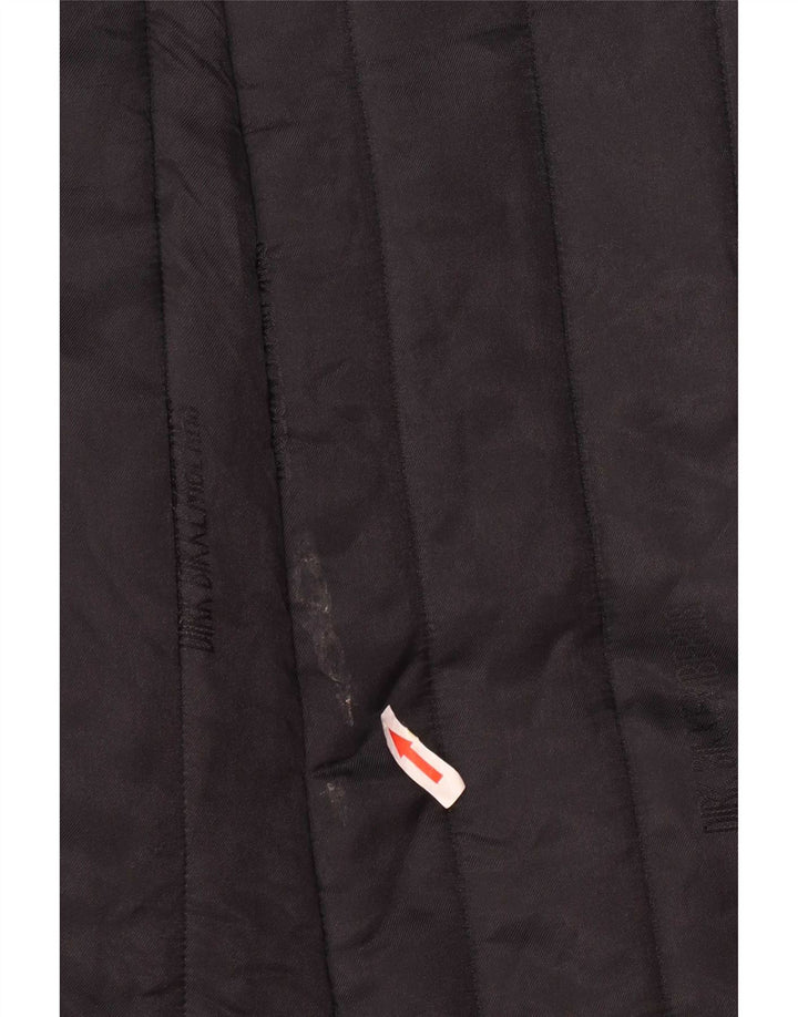 Cappotto imbottito vintage da donna UK 16 grande nero