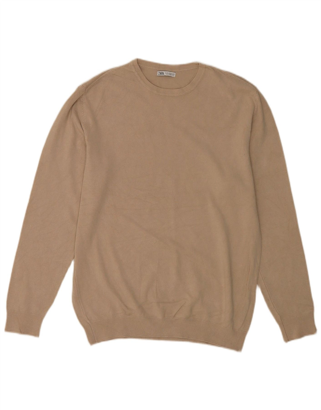 Maglione maglione girocollo da uomo Zara beige medio