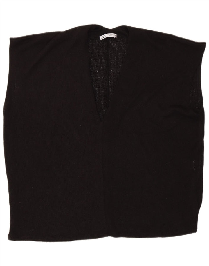 Canotta oversize da donna Zara UK 10 piccola in viscosa nera