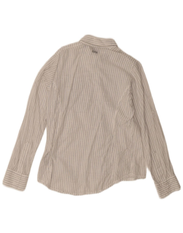 Camicia da donna Columbia UK 16 cotone a righe grandi bianche