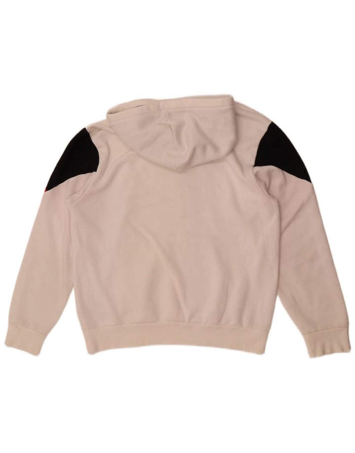 Felpa con cappuccio da uomo Puma in cotone color block bianco medio