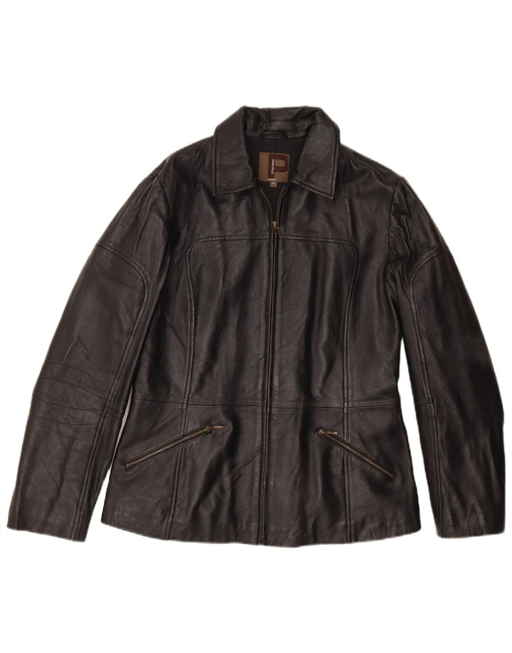Giacca In Pelle Donna Conbipel IT 46 Large Pelle Nera