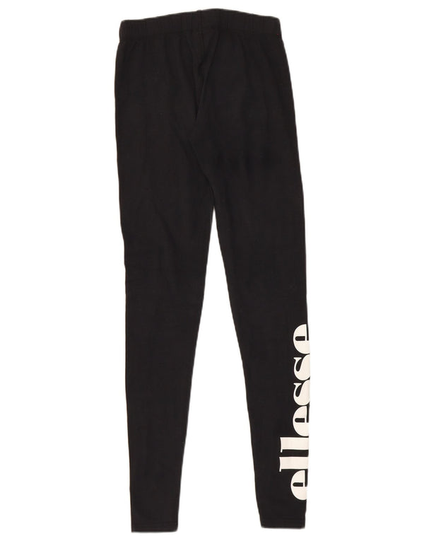 Leggings grafici da donna Ellesse UK 8 piccoli in cotone nero