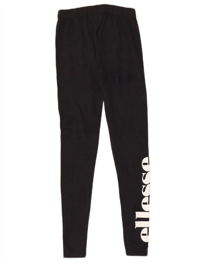 Leggings grafici da donna Ellesse UK 8 piccoli in cotone nero