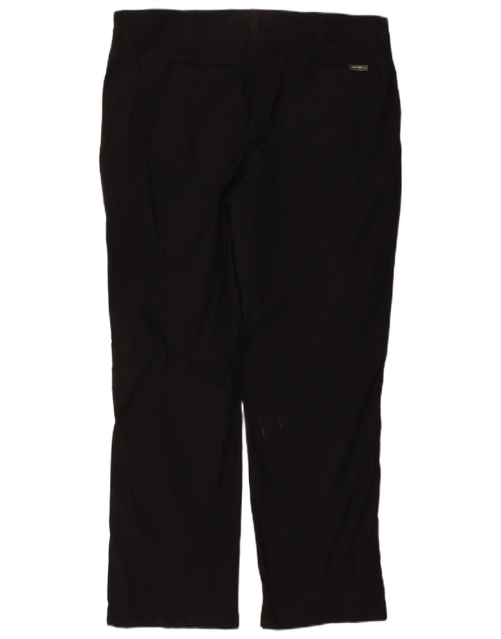 Pantaloni cargo dritti da uomo EDDIE BAUER W38 L30 nylon nero