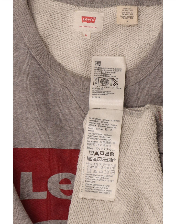 Felpa grafica da uomo Levi's in cotone grigio medio