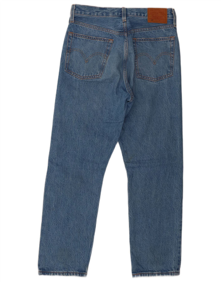 Jeans dritti invecchiati 501 da donna Levi's W27 L26 cotone blu