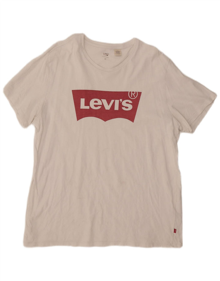 T-shirt grafica da donna LEVI'S UK 20 2XL Bianca
