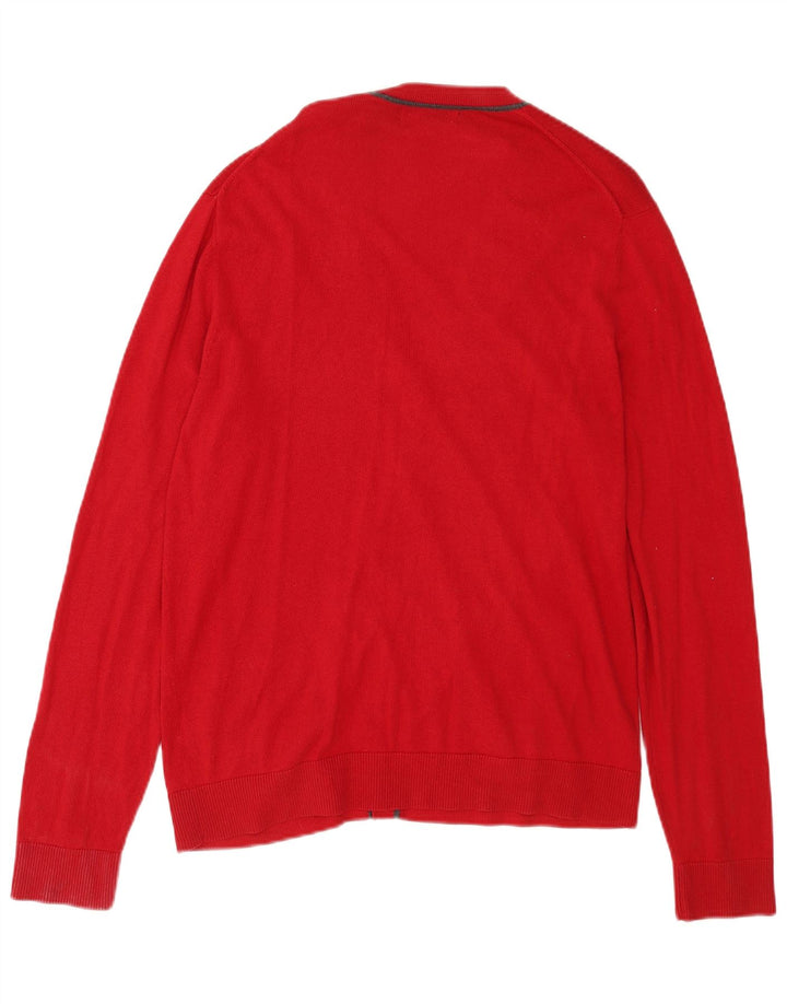 Maglione cardigan da uomo Banana Republic grande seta rossa