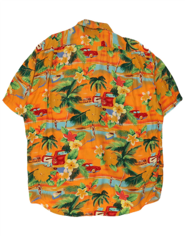 PETER ELLIOT Camicia a maniche corte da uomo Grande hawaiana floreale multicolore