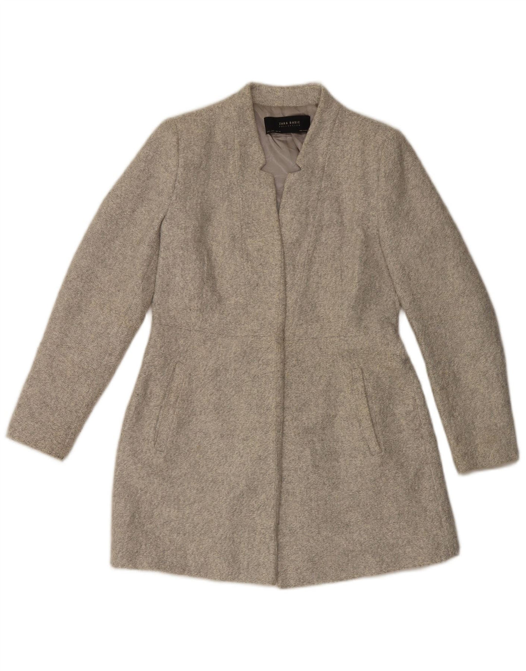 Cappotto Zara da donna UK 14 grande poliestere grigio