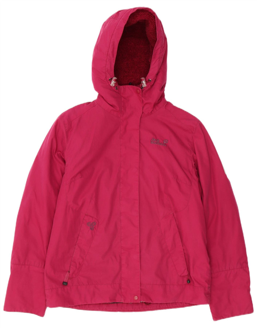 Giacca a vento con cappuccio da donna JACK WOLFSKIN UK 12/14 Rosa medio