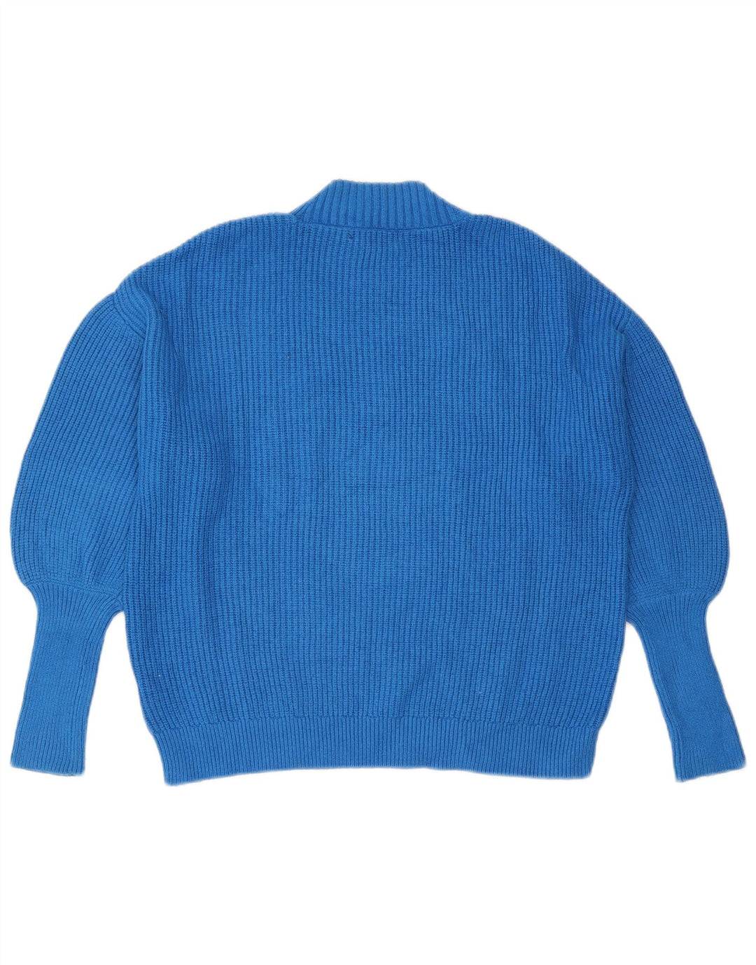 Maglione maglione a collo alto da donna Marks & Spencer UK 16 grande viscosa blu