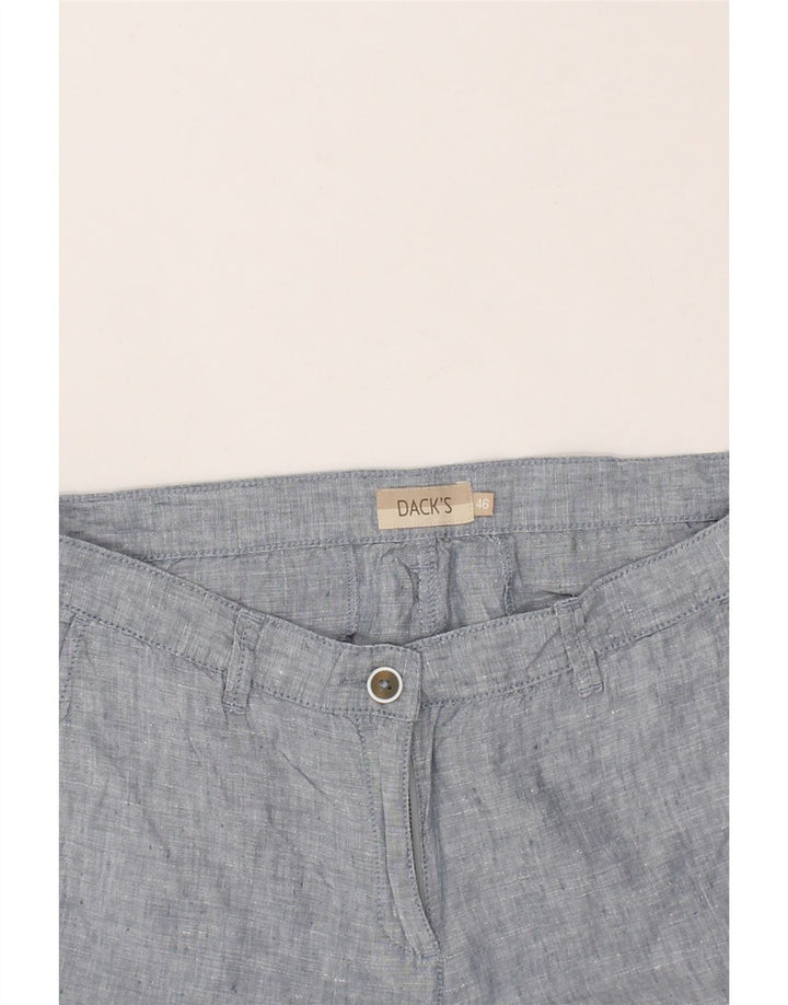 DACK'S Womens Chino Shorts IT 46 Large W32 Grey Flecked Linen Vintage Dack's and Second-Hand Dack's from Messina Hembry 
