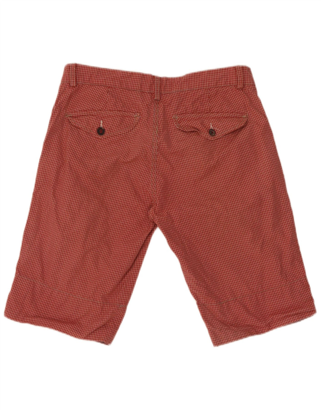 Pantaloncini chino da uomo Zara EU 42 Large W32 cotone a quadri rossi