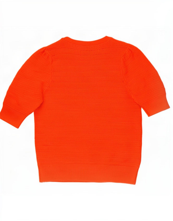 Maglione maglione girocollo da donna Marks & Spencer UK 12 arancione medio