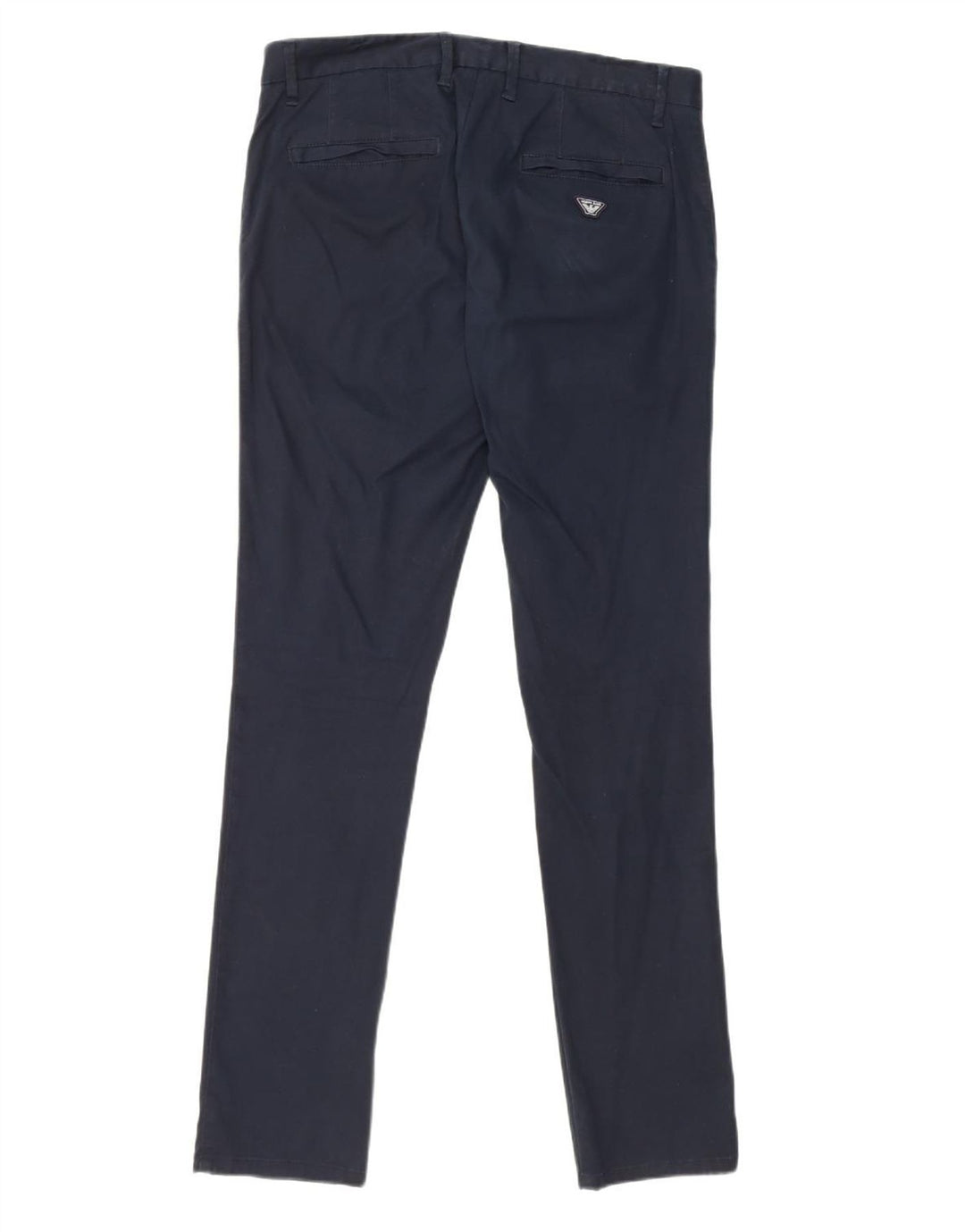Pantaloni chino slim da uomo ARMANI IT 48 medio W32 L33 cotone blu navy