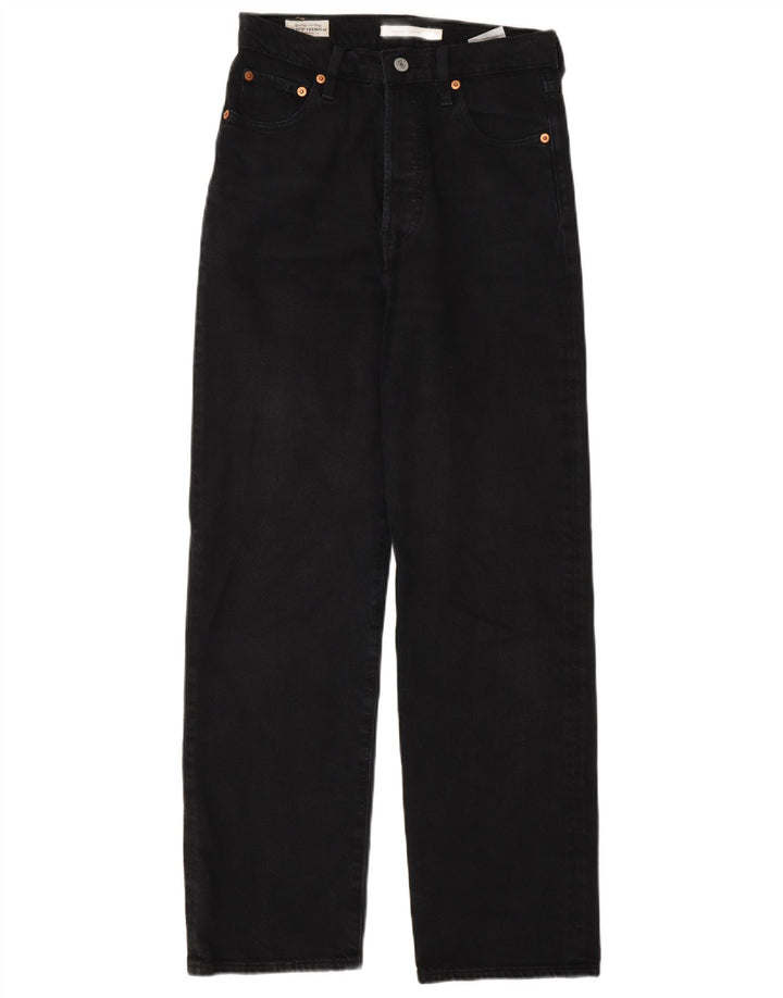 Jeans dritti Ribcage da donna Levi's W26 L29 cotone grigio