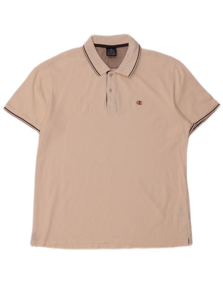 Polo da uomo Champion grande in cotone beige