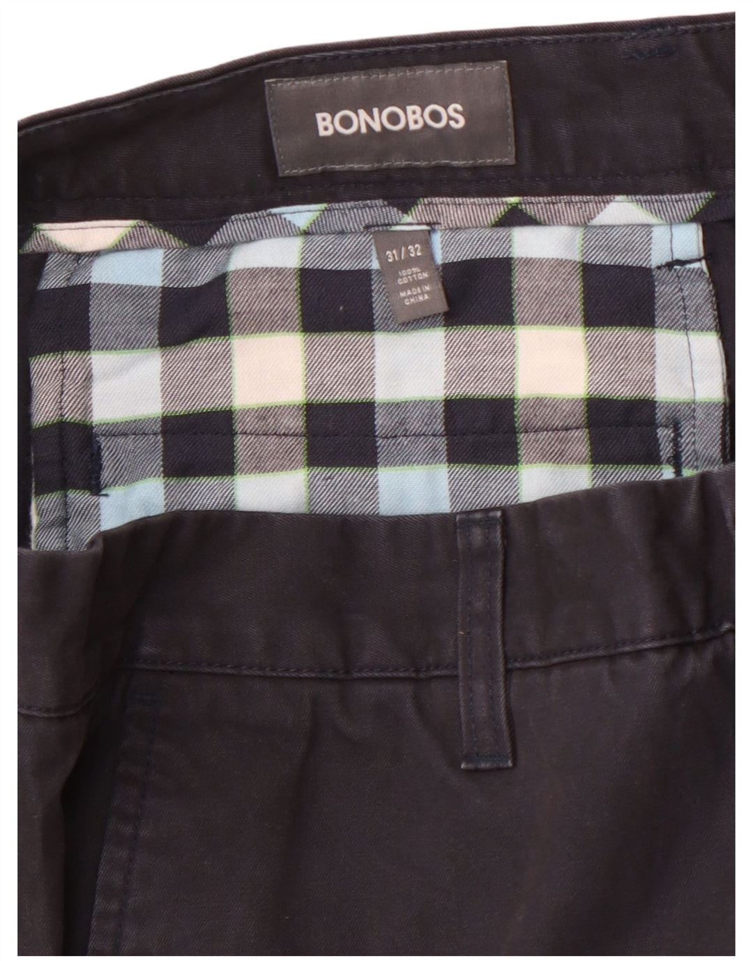 Pantaloni chino dritti da uomo BONOBOS W31 L32 cotone nero