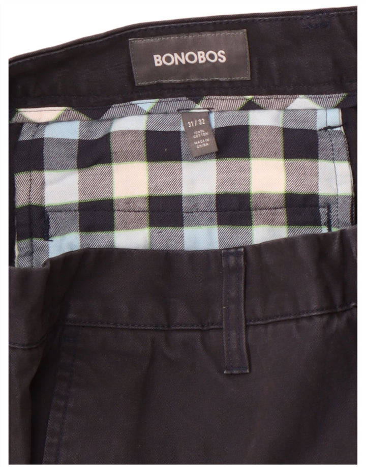 Pantaloni chino dritti da uomo BONOBOS W31 L32 cotone nero