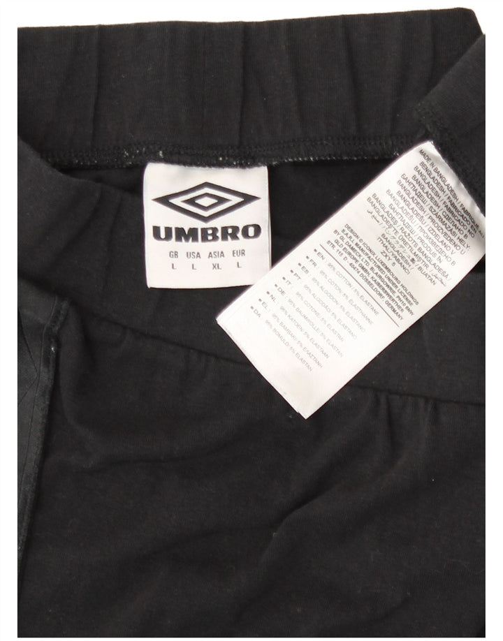 Leggings da donna Umbro UK 14 Large in cotone color block nero