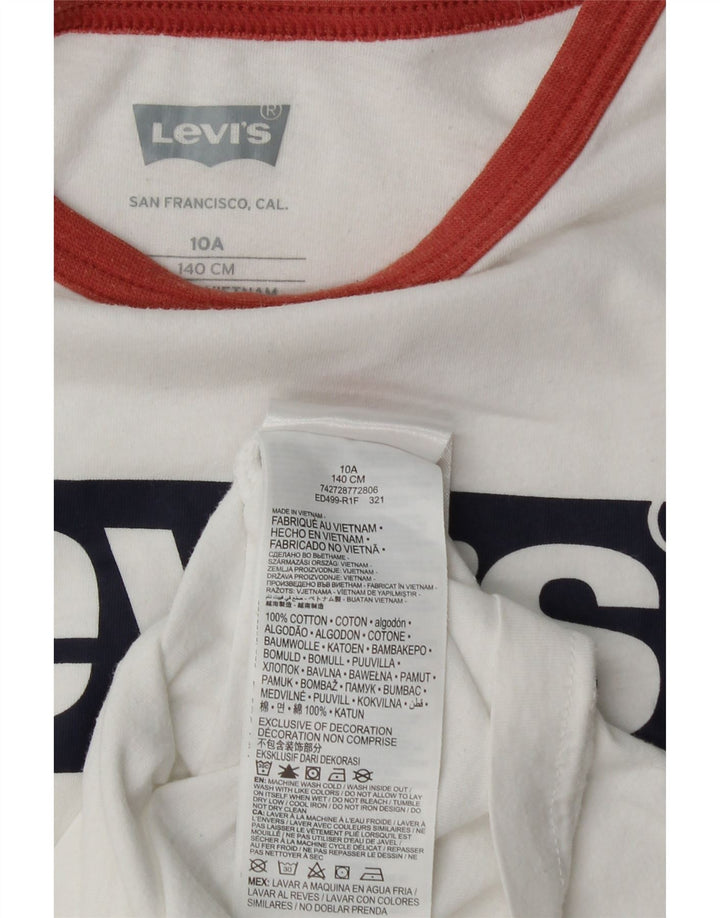 T-shirt grafica per ragazzi LEVI'S 9-10 anni in cotone bianco