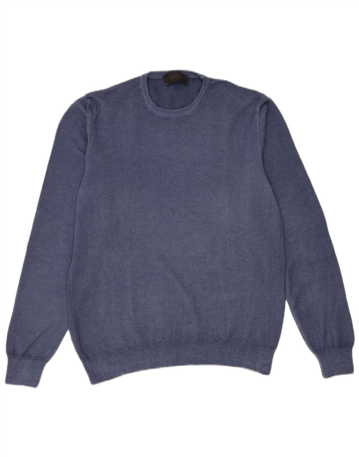 Maglione maglione girocollo da uomo Les Copains IT 50 medio in lana blu navy