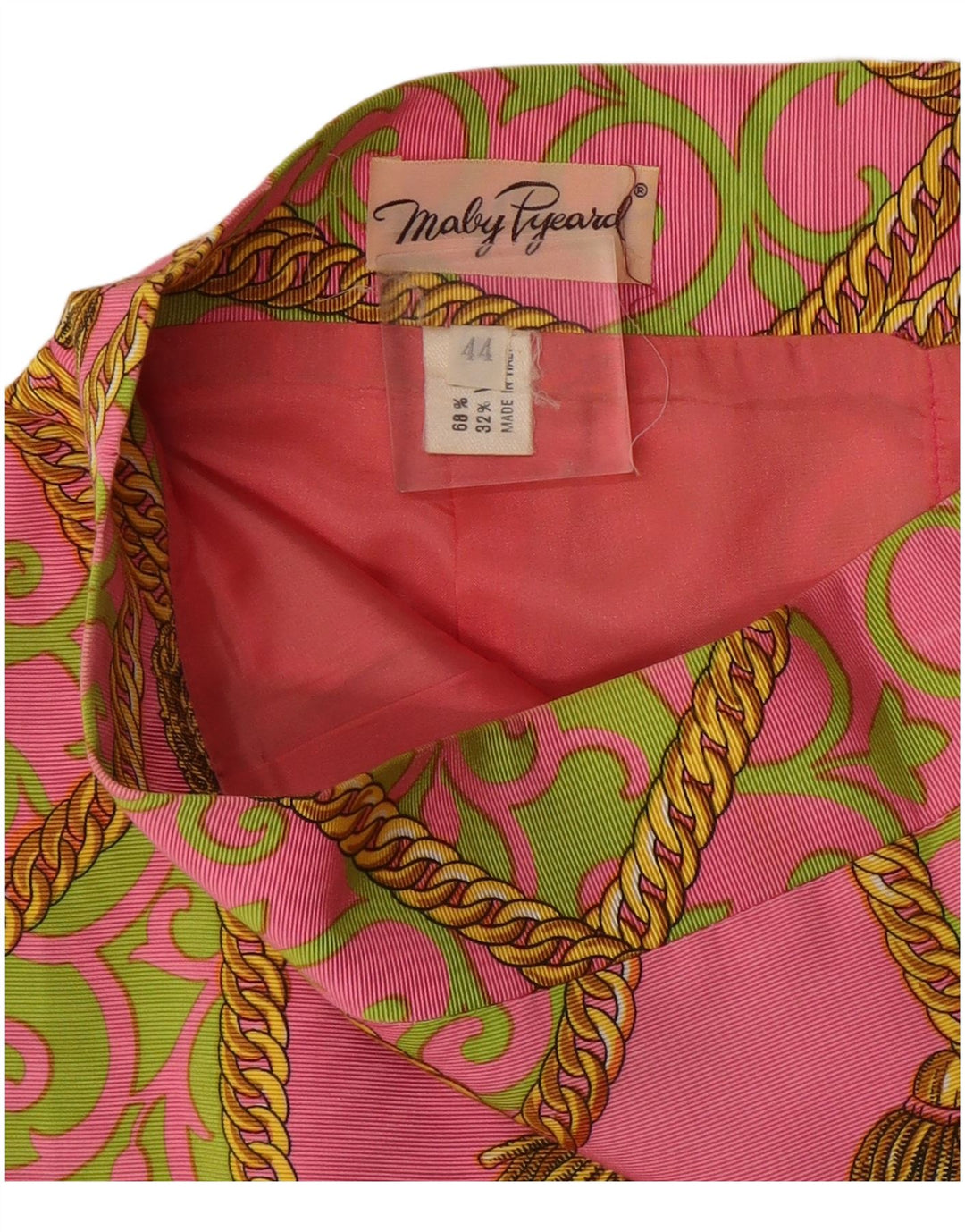 Set gonna vintage in 2 pezzi con grafica da donna IT 44 medio W28 rosa Paisley