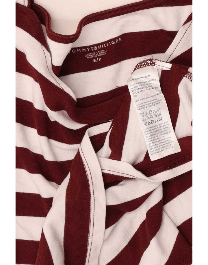 Tommy Hilfiger Donna Regular Top Manica 3/4 UK 8 Small Bianco a Righe