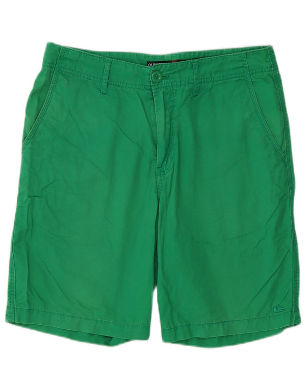 Pantaloncini chino da uomo Quiksilver W32 in cotone verde medio