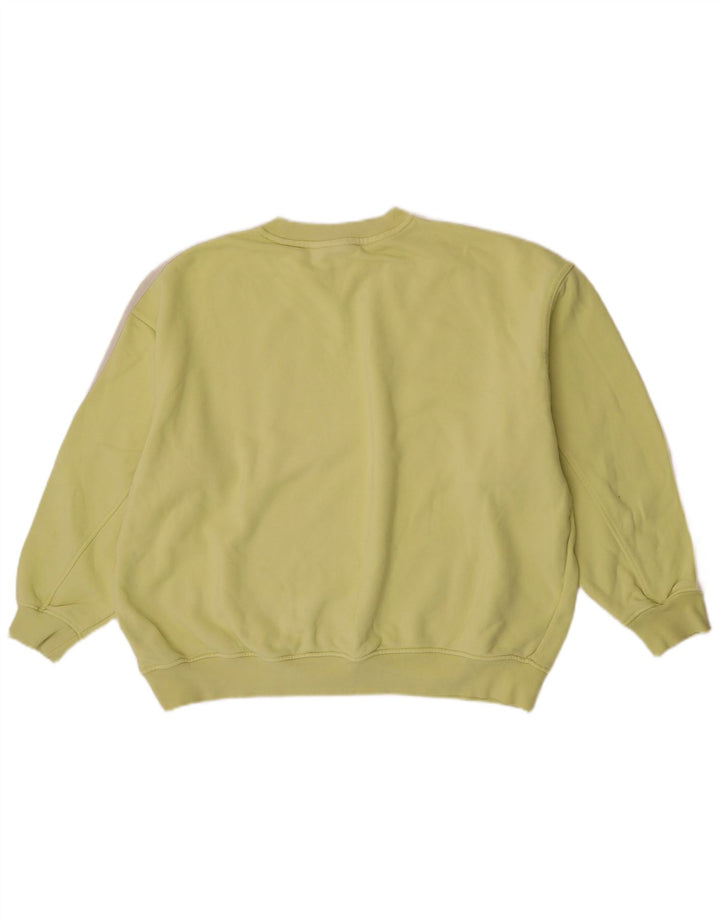 Felpa oversize da donna Adidas UK 10 piccola in cotone giallo