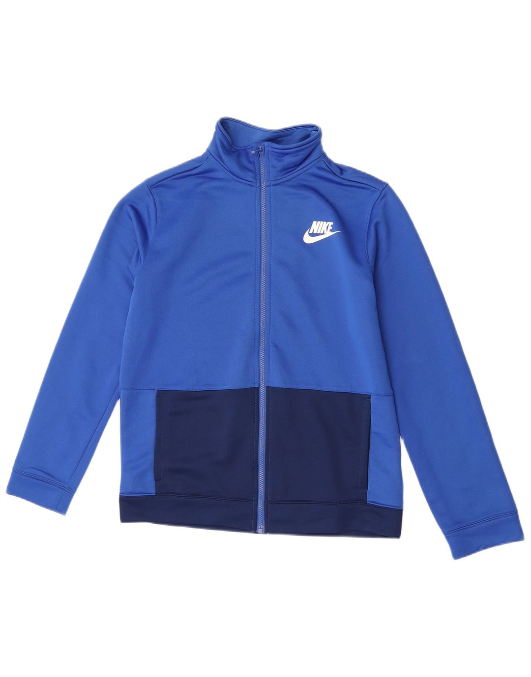 Giacca superiore della tuta da ragazzo Nike 13-14 anni XL Blu Colourblock Poliestere