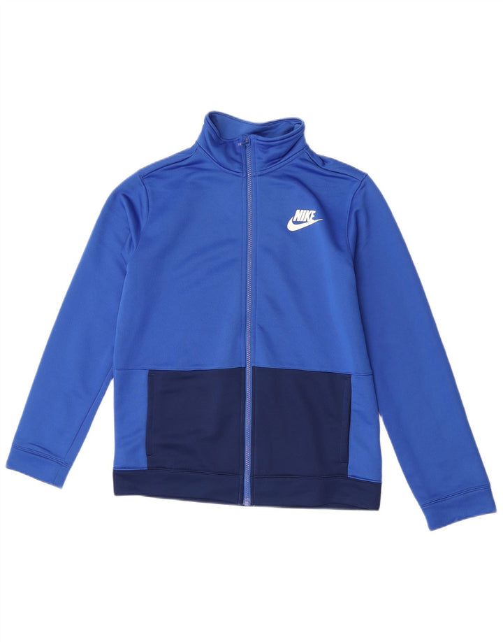 Giacca superiore della tuta da ragazzo Nike 13-14 anni XL Blu Colourblock Poliestere