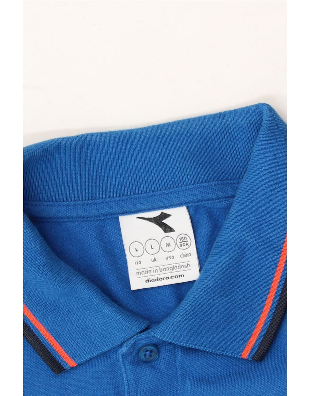 DIADORA Mens Oversized Polo Shirt Large Blue Vintage Diadora and Second-Hand Diadora from Messina Hembry 