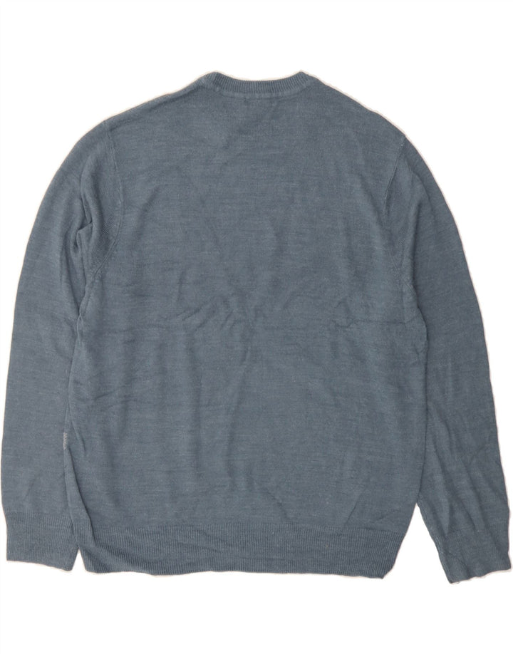 DOCKERS Mens Crew Neck Jumper Sweater Large Grey Check Acrylic Vintage Dockers and Second-Hand Dockers from Messina Hembry 