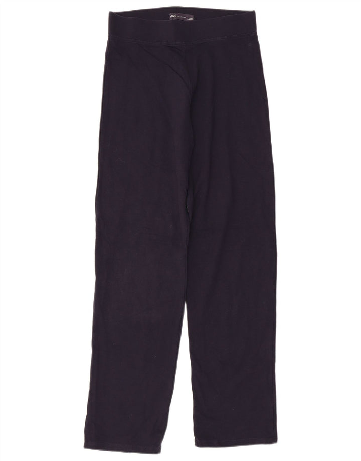 Pantaloni da tuta da donna Marks & Spencer UK 8 piccoli in cotone blu navy
