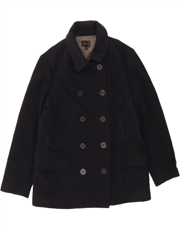 Cappotto da marinaio da uomo J. CREW UK 42 XL Lana blu navy
